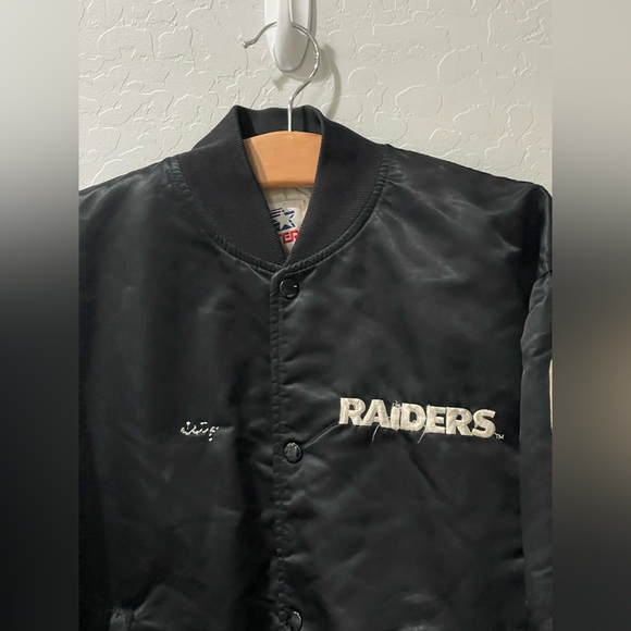 Vintage‎ STARTER Los Angeles Raiders Satin Jacket Size Medium - Picture 2 of 14